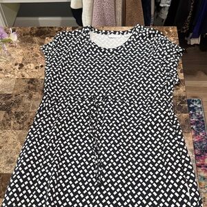 New York & Company Black and White Checkered Dress